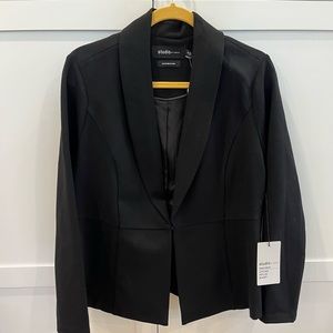 Torrid Studio Luxe Ponte Peplum Blazer Black Size 0 (12)